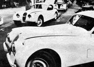 XK 120 Coupe models at final production stage