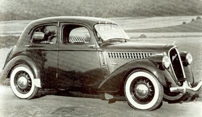 1938 Skoda Popular Berlina, which had the small 995cc engine