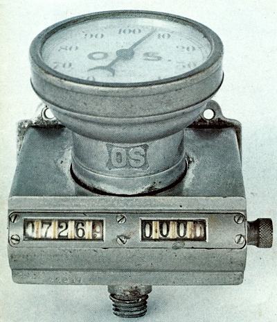 A speedo and odo assembly dating from around 1910