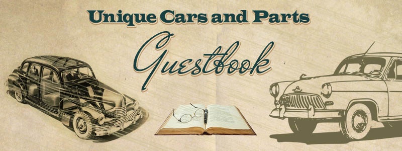 Unique Cars and Parts Guestbook